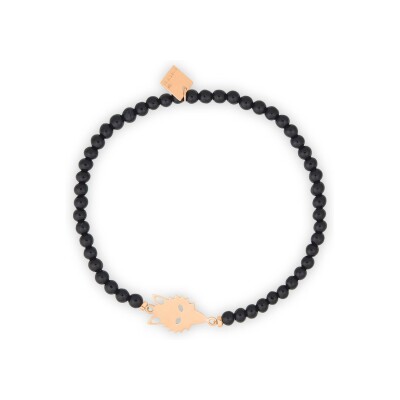 GINETTE NY TWENTY bracelet, rose gold and onyx