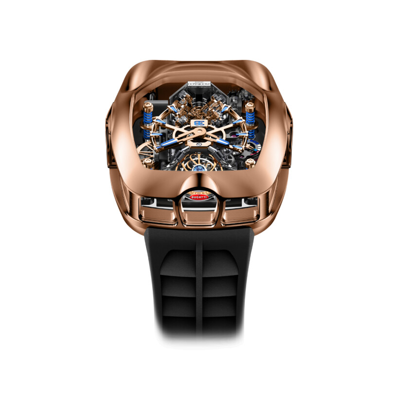 Jacob & Co Bugatti Chiron tourbillon rose gold watch