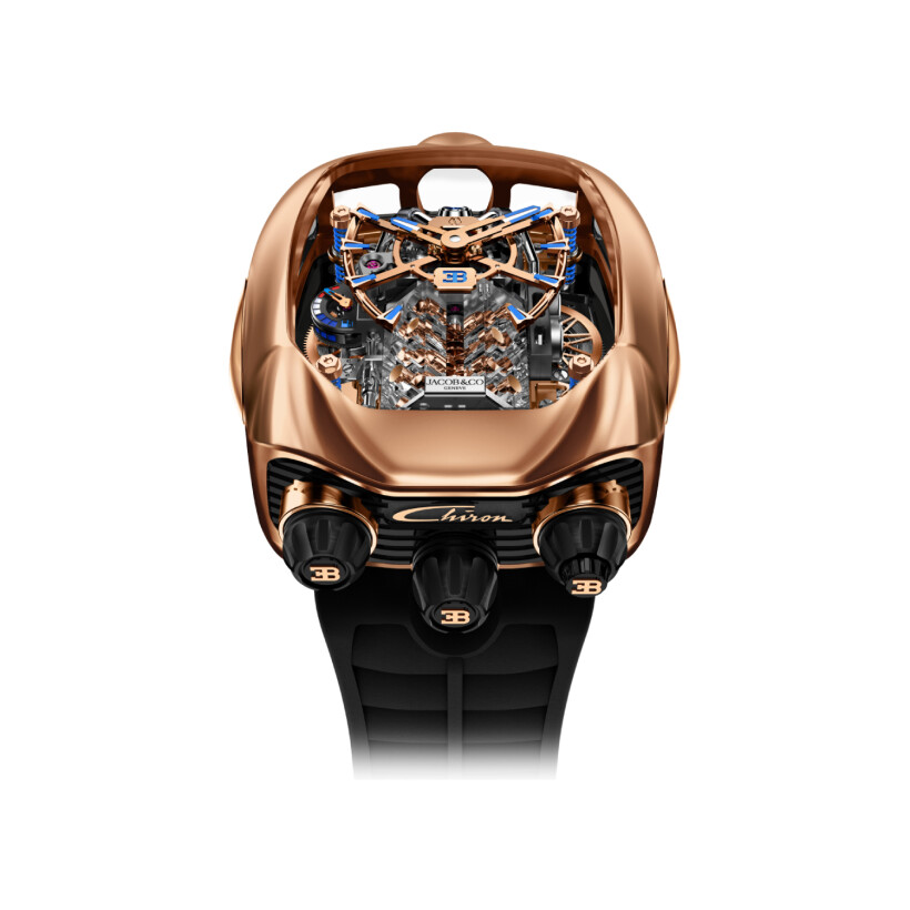 Jacob & Co Bugatti Chiron tourbillon rose gold watch