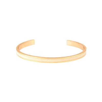 Bracelet jonc ouvert ajustable Bangle Up Bangle
 en laiton doré laqué