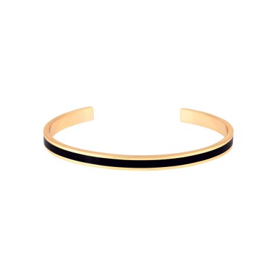 Bracelet jonc ouvert ajustable Bangle Up Bangle
 en laiton doré laqué