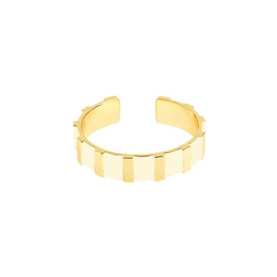 Bague ouverte ajustable Bangle Up Ines en laiton doré laqué