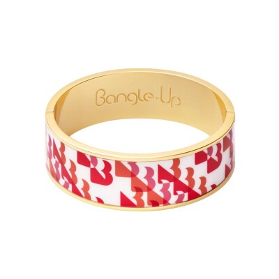 Bracelet Bangle Up B Print en laiton doré, taille 1