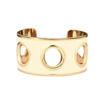 Bracelet manchette Bangle Up Eyelet en laiton laqué