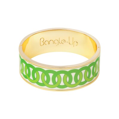 Bracelet Bangle Up Ring Print en métal doré laqué, taille 1