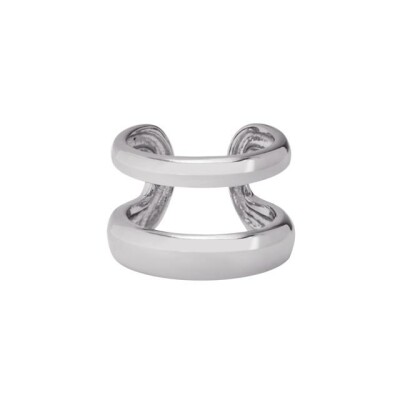 Bague double Bangle Up An-O en laiton rhodié, taille 52
