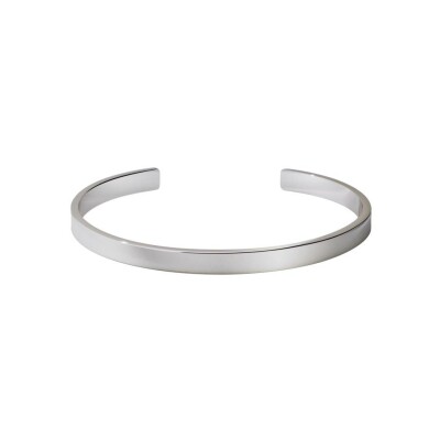 Bracelet jonc ouvert ajustable Bangle Up Bangle en laiton rhodié