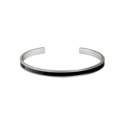 Bracelet jonc ouvert ajustable Bangle Up Bangle
 en laiton rhodié