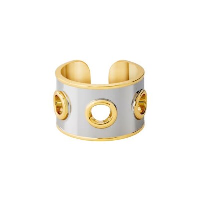 Bague ajustable Bangle Up Eyelet en laiton doré laqué