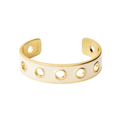 Bracelet jonc ajustable Bangle Up Eyelet en laiton doré laqué