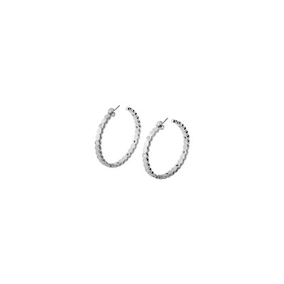 Boucles d'oreilles créoles Bangle Up Lumi en laiton rhodié et oxyde de zirconium