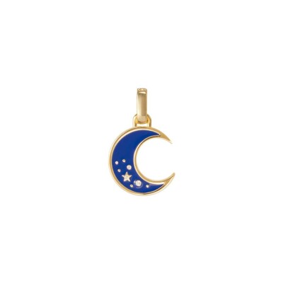 Pendentif Bangle Up Halley en laiton doré, email et oxyde de zirconium