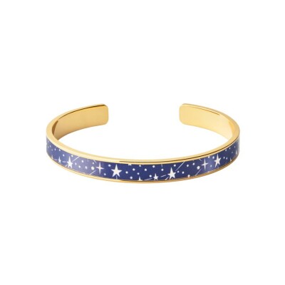 Bracelet jonc ouvert ajustable Bangle Up Halley en laiton doré