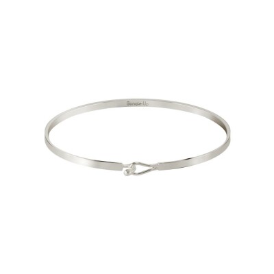 Bracelet Bangle Up Lily en laiton argenté