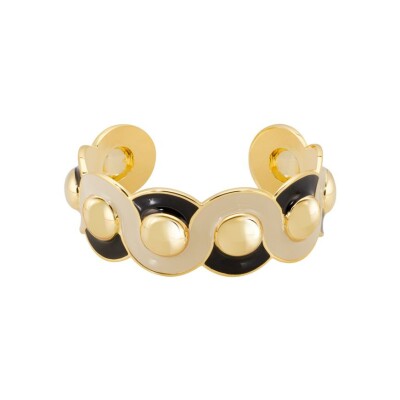 Bracelet jonc ouvert ajustable Bangle Up Moon en laiton doré