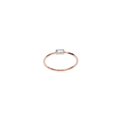 Bague Burato Solitaire en or rose et diamants