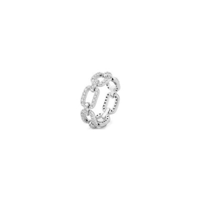 Bague Raynal Gourmette en or blanc et diamants