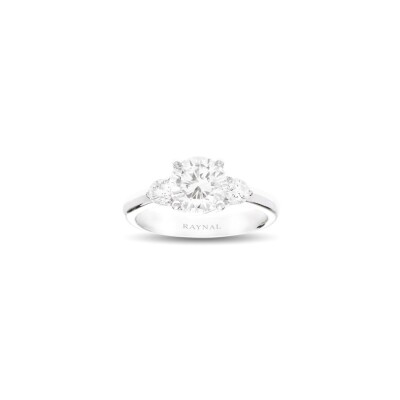 Solitaire Raynal Nara en or blanc et diamants