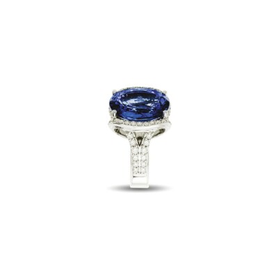 Bague Raynal Sissi en or blanc, diamants et tanzanite