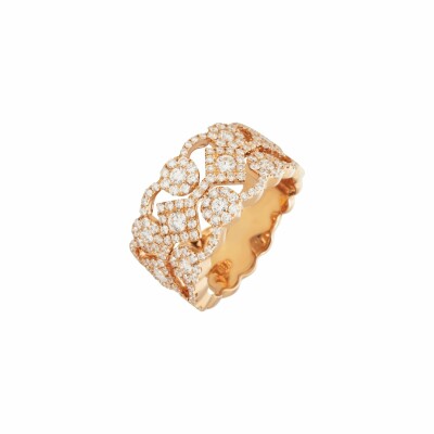 Bague Laces en or rose et diamants