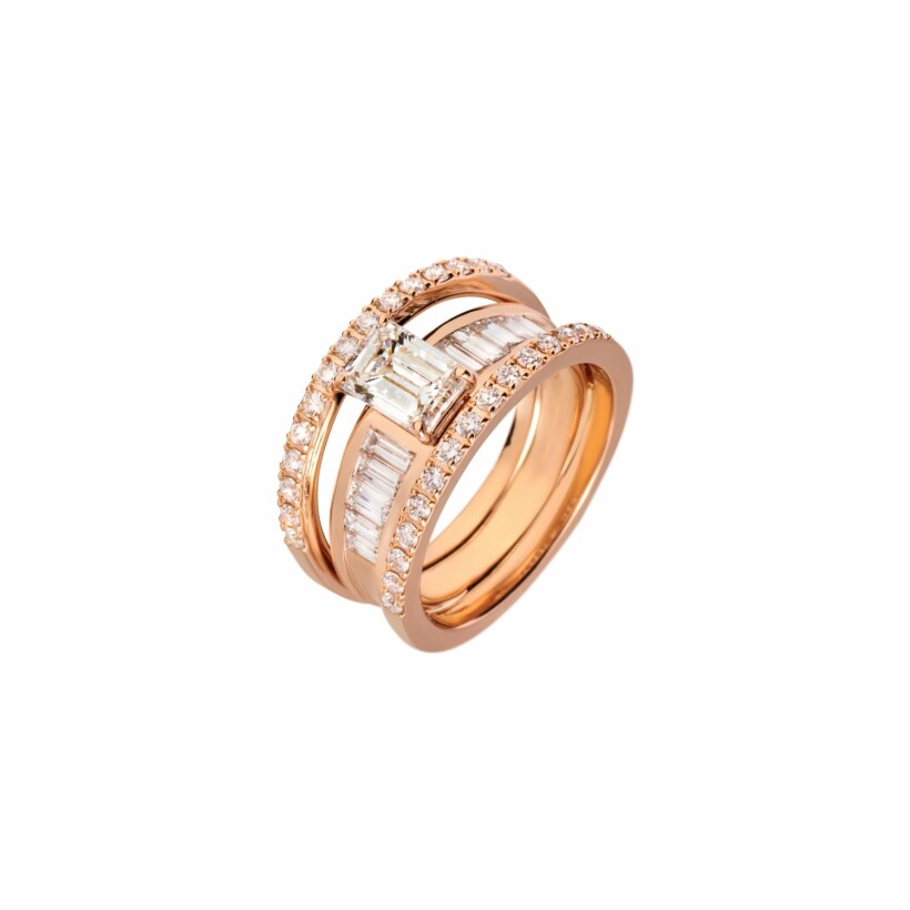 Bague Aldmira en or rose et diamants