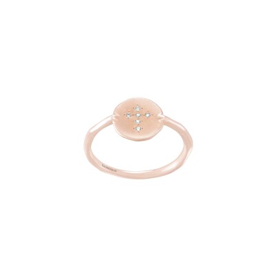 Bague Luna B en or rose et diamants