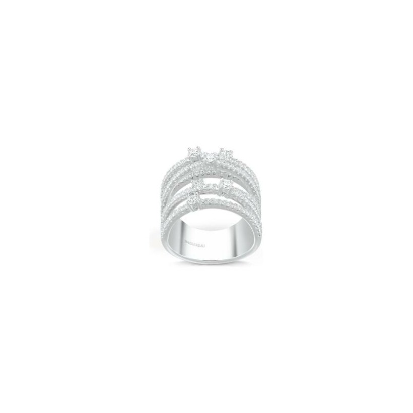 Bague en or blanc et diamants