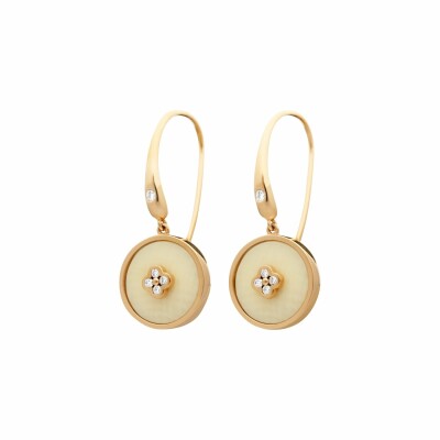 Boucles d'oreilles Lucy en or rose et diamants