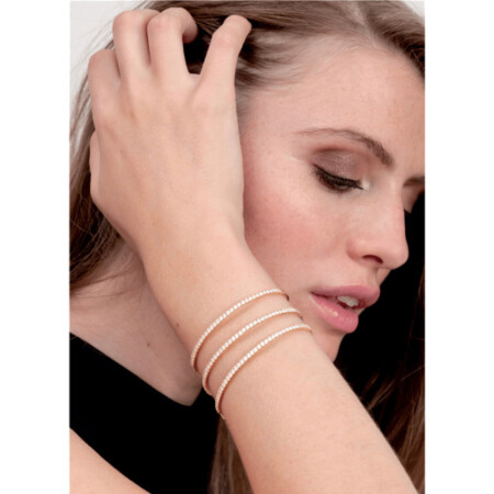 Bracelet Raynal Triple en or rose et diamants