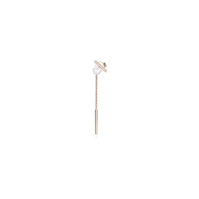 Mono boucle d'oreille Burato Sweet Pearls en or rose et perle de culture d'eau douce