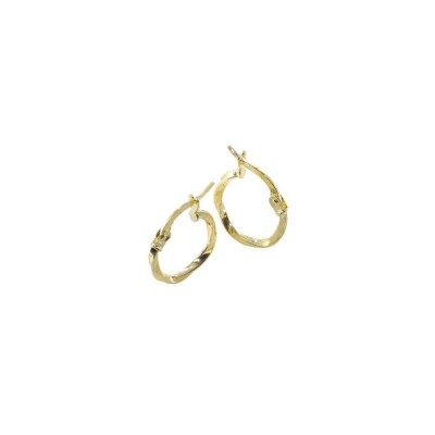 Boucles d'oreilles créoles Art de la créole en or jaune
