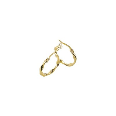 Boucles d'oreilles créoles Art de la créole en or jaune
