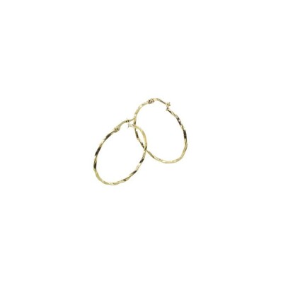 Boucles d'oreilles créoles Art de la créole en or jaune