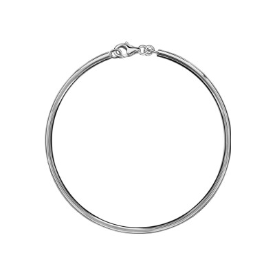 Bracelet pour charms en argent rhodié
