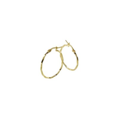 Boucles d'oreilles créoles Art de la créole en or jaune