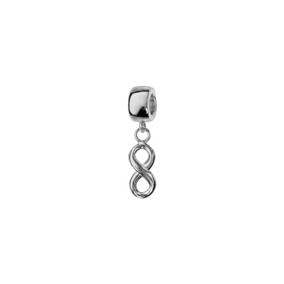 Charms coulissant argent rhodié suspendu infini