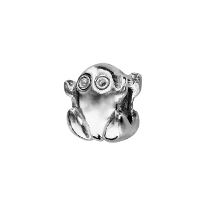 Charms coulissant argent rhodié grenouille