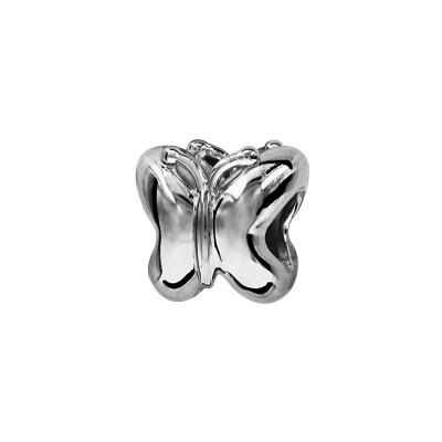 Charms coulissant argent rhodié papillon