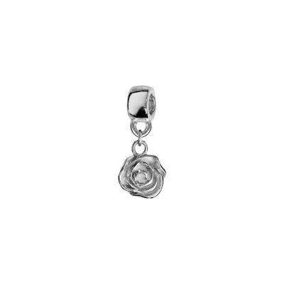 Charms coulissant argent rhodié suspendu rose
