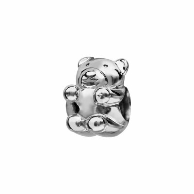 Charms coulissant argent rhodié nounours