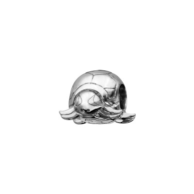 Charms coulissant argent rhodié tortue