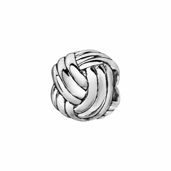 Charms coulissant argent rhodié boule pelote