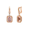 Boucles d'oreilles San Marco en or rose, morganites et diamants