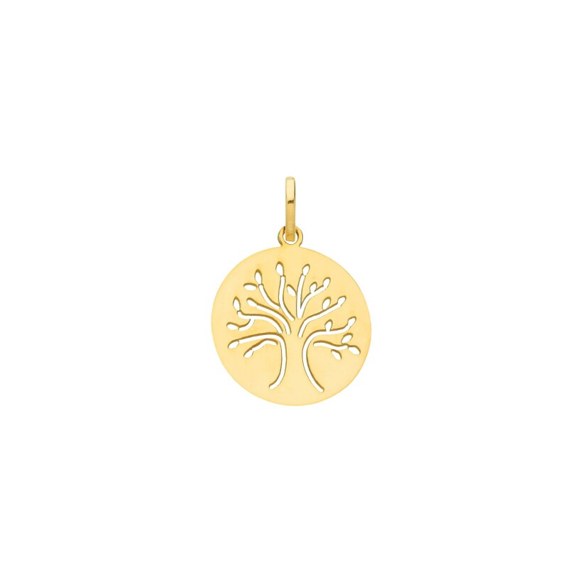 Médaille laïque arbre en or jaune