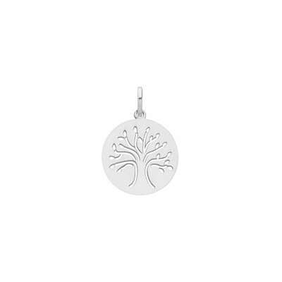 Médaille Arbre de vie en or blanc