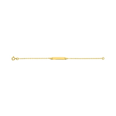 Gourmette Bébé en or jaune, taille 14cm