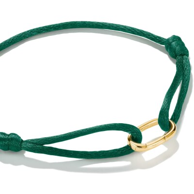 Bracelet Thomas Sabo Charm Club en argent, plaqué or et polyester