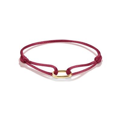 Bracelet Thomas Sabo Charm Club en argent, plaqué or et polyester