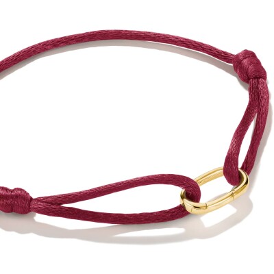 Bracelet Thomas Sabo Charm Club en argent, plaqué or et polyester