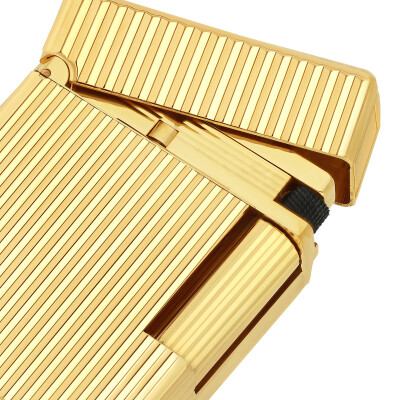Briquet S.T. Dupont Lignes Verticales en laiton et or jaune